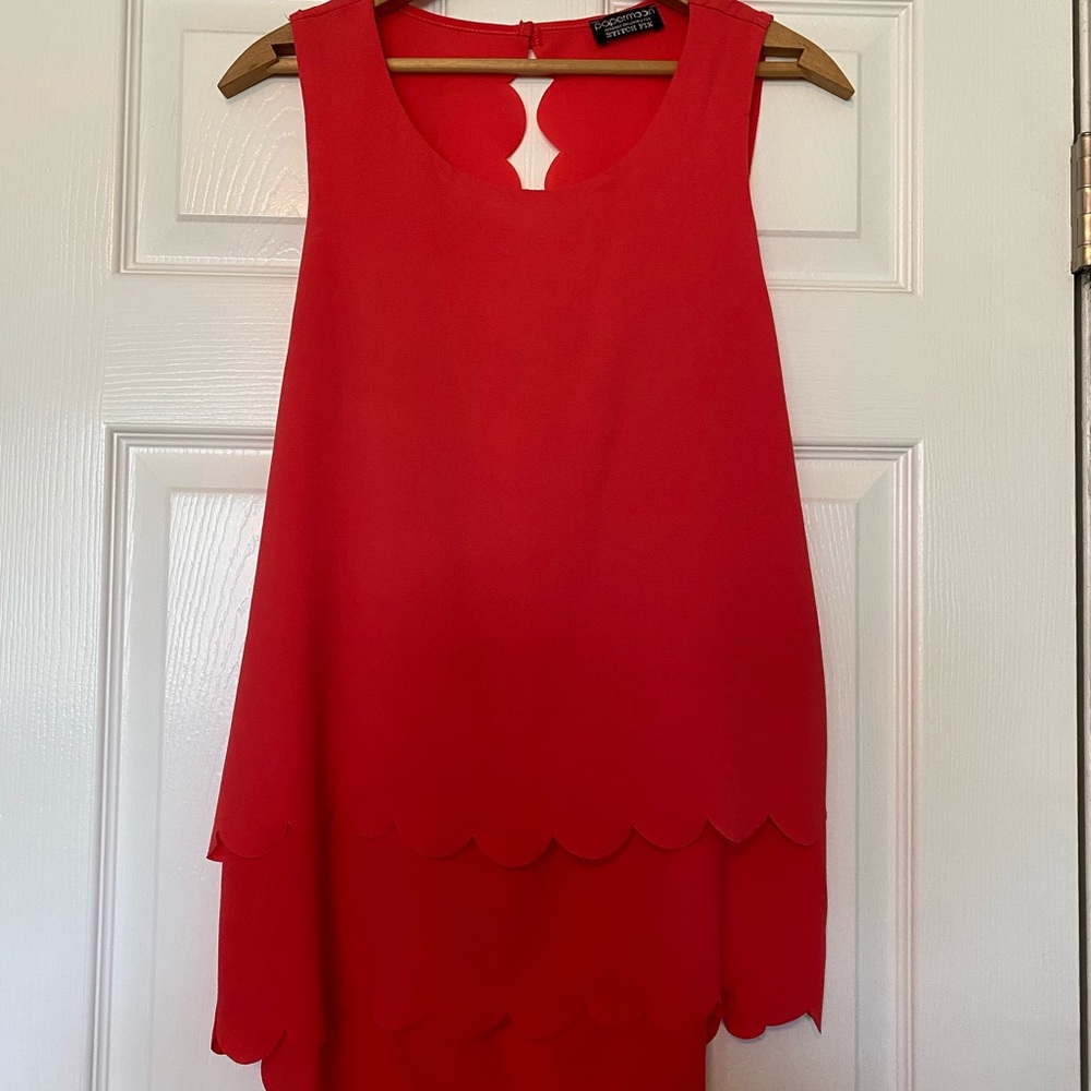 EUC Papermoon Scalloped three tier blouse with open back